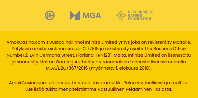 Amok Casino lisenssi