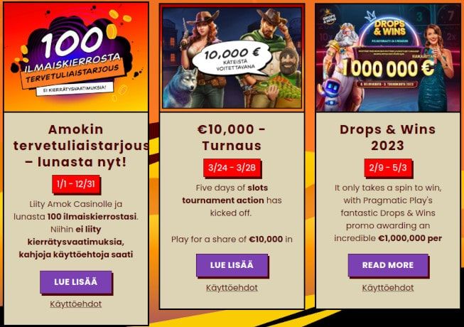 Amok Casino tarjoukset