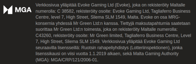 Bertil Casino lisenssi