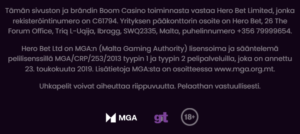 Boom Casino lisenssi