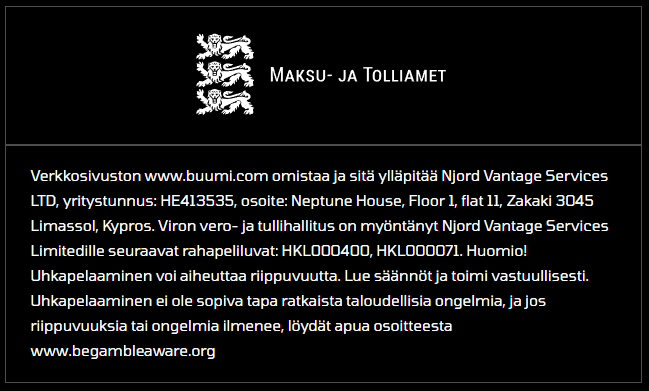 Buumi Casino lisenssi