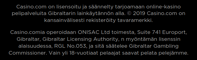 Casino.com lisenssi