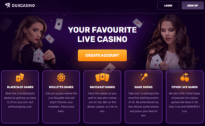 DuxCasino live pelit