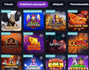 Galaksino Casino pelit