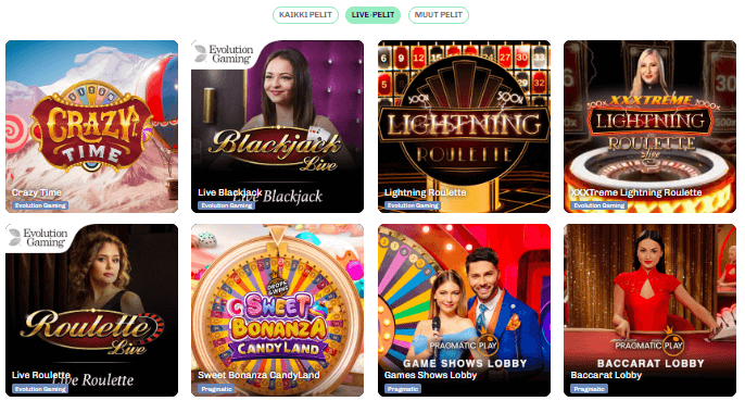 Lumi Casino live pelit