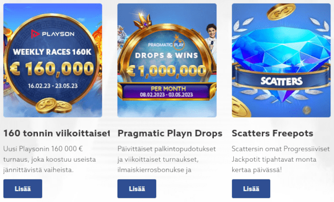 Scatters Casino tarjoukset