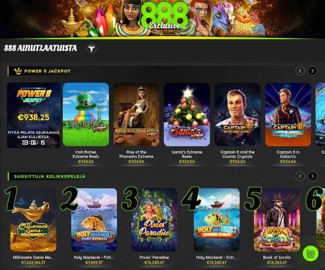 888 Casino pelit