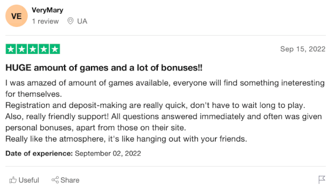 Berry Casino TrustPilot
