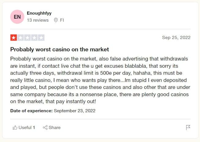 Casinoly Casino Trustpilot