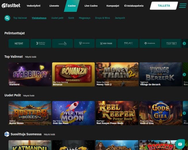 Fastbet Casino pelit