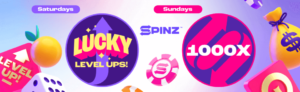 Spinz Casino: Viikonlopun Lucky Level Ups