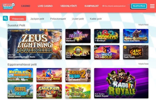 TurboVegas Casino pelit