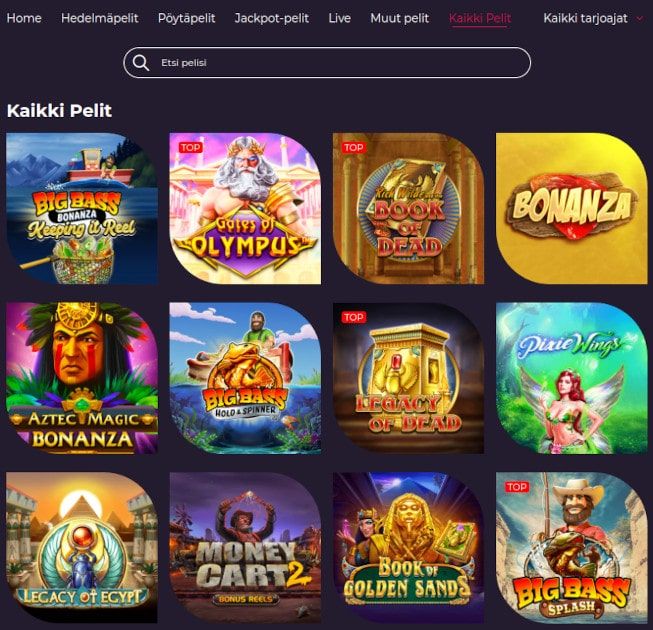 Shadowbit.io Casino pelit