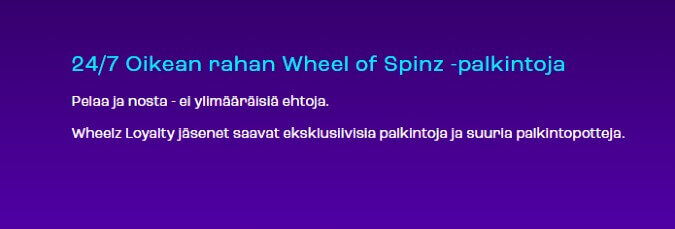 Wheelz Casinon uskollisuusohjelma