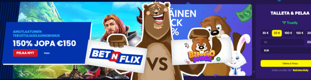 BetNFlix vertailussa BingoBonga