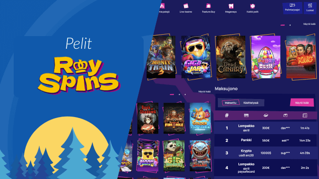 RoySpins Casino pelit