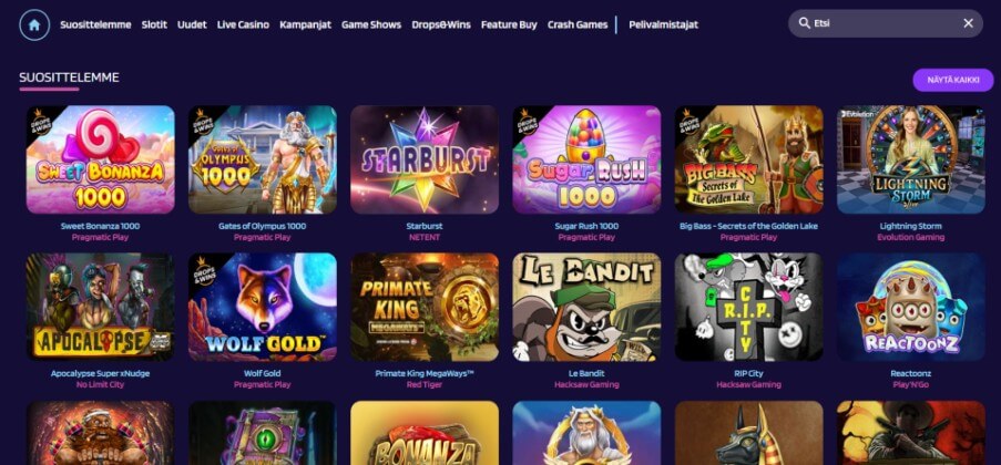 Lyra Casino pelit