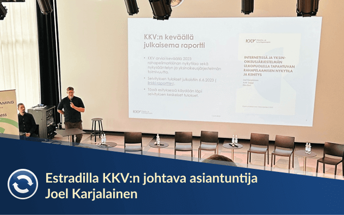 Estradilla KKV:n johtava asiantuntija Joel Karjalainen