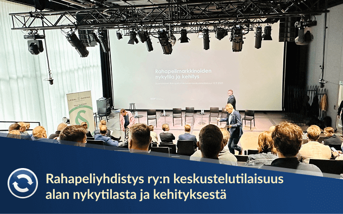Rahapeliyhdistys ry:n keskustelutilaisuus alan nykytilasta ja kehityksestä