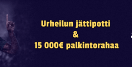 Urheilun jättipotti ja 15 000€ palkintorahaa Sportuna
