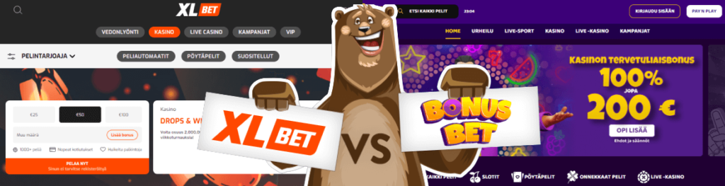 Vertaa nettikasinot: XLBet vs BonusBet