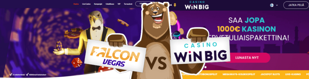 Falcon Vegas vs Casino Win Big