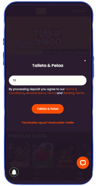 Playdingo Casino talletus
