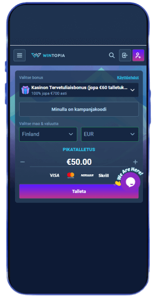 Wintopia Casino talletus