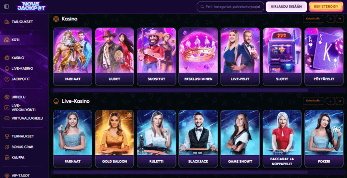 Nova Jackpot Casino aula