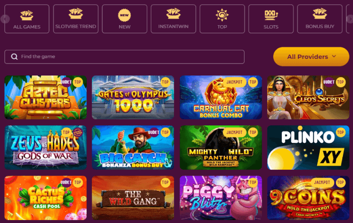 Slotvibe Casino pelit