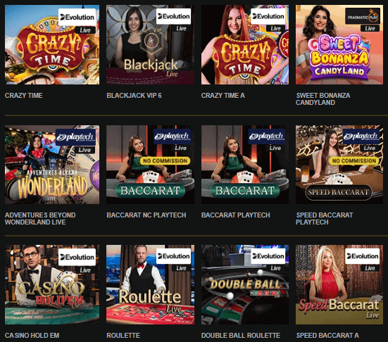 Videoslots Casino live pelit