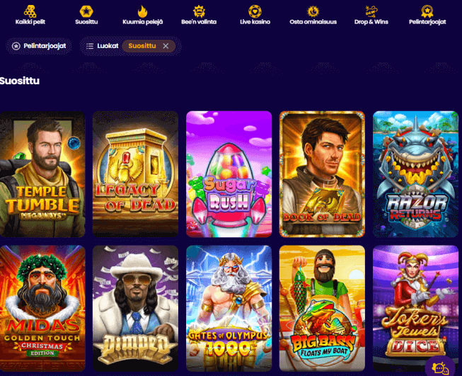 Wazbee Casino pelit