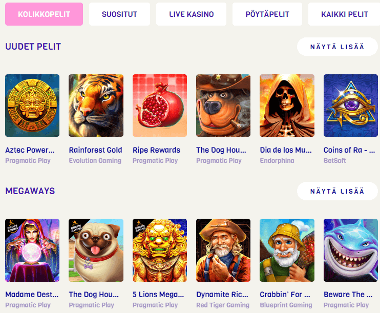 Lysti Casino pelit
