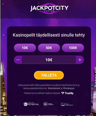 Jackpot City Casino talletus