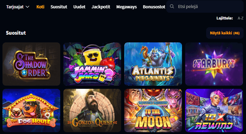 Jet10 Casino pelit