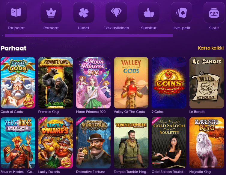 Kingmaker Casino pelit