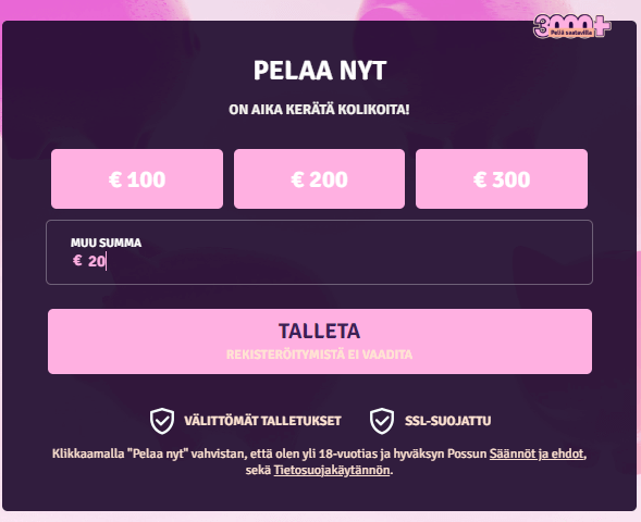 Possu Casino talletus