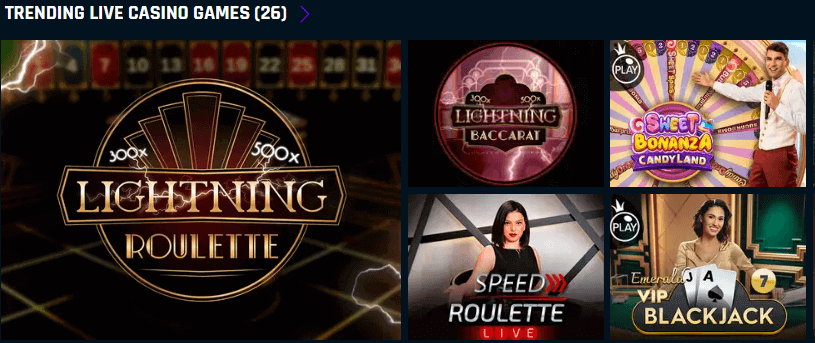 Rise of Bets Casino live pelit