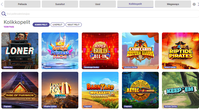 Ursa Casino pelit