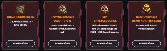 Hugo Casino bonus