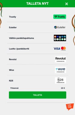 Big5Casino rahansiirrot