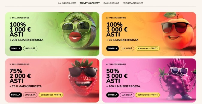 FatFruit Casino bonus