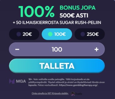 Saletti Kasino rahansiirrot
