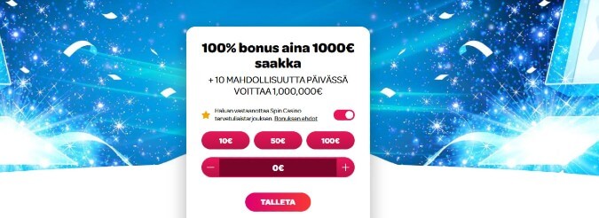 Spin Casino bonus