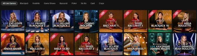 Ruby Fortune Live Casino