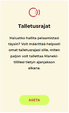 Talletusrajat kasinolla