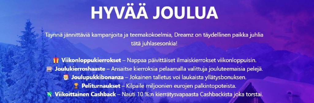 Dreamz Casinon joulukampanjat