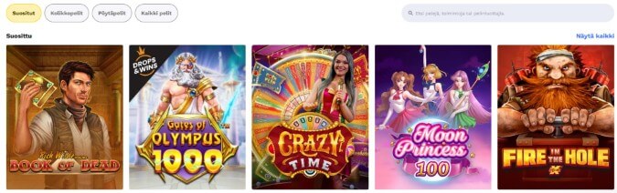 Shotz Casino pelit