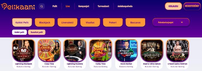 Pelikaani Live Casino