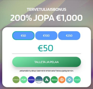 DynaBet Casino talletus